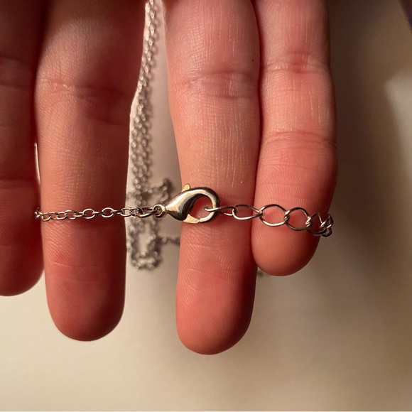 Multicolor Heart Pendant Silver Tone Necklace - Picture 4 of 4